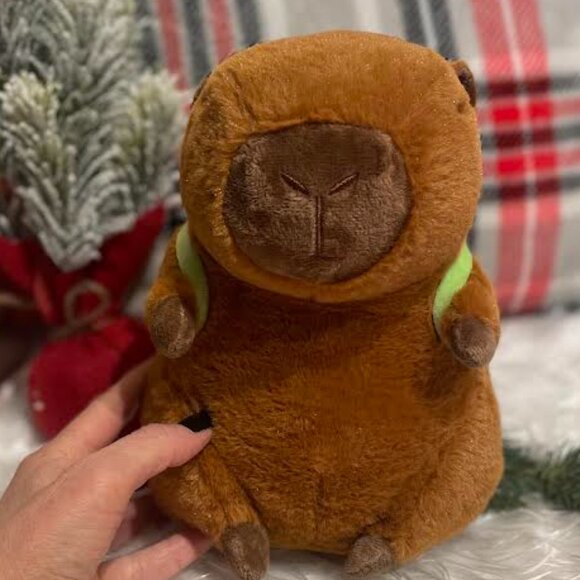 New! Capybara Carrying a Cute Little Turtle Backpack!  Plush and Adorable.  NWT - Picture 5 of 7